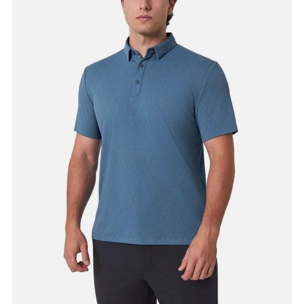 Modern Ambition Men's XL Blue Polo Shirt Pattern  N0491
